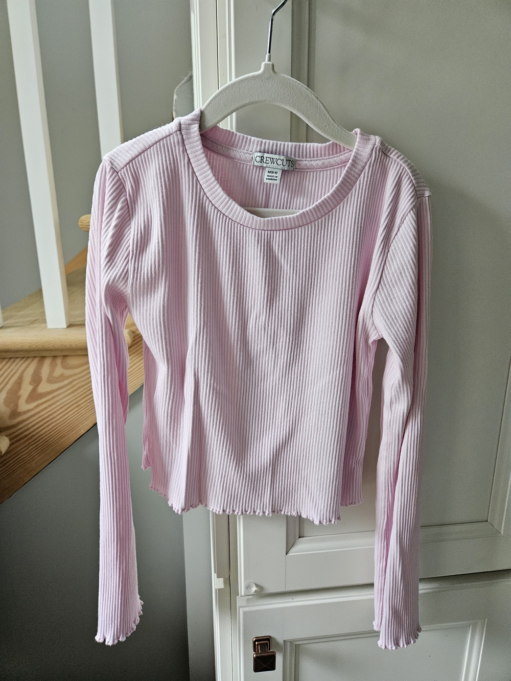 Crewcuts Girls' flared-sleeve everyday shirt in vintage rib